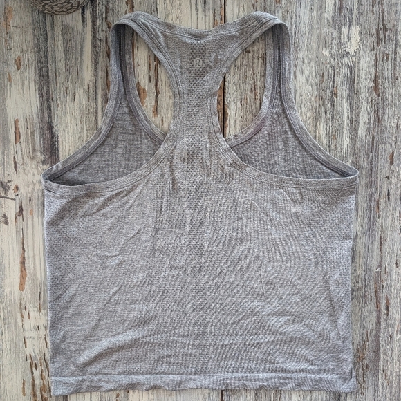 Lululemon Swiftly Tech Cropped Racerback Tank Top 2.0 Gray Women's 10 - Picture 6 of 7